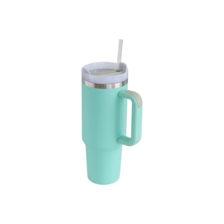 1200ml matte aqua Aero insulated car mug – branded stainless steel mug for commuting, events, or giveaways