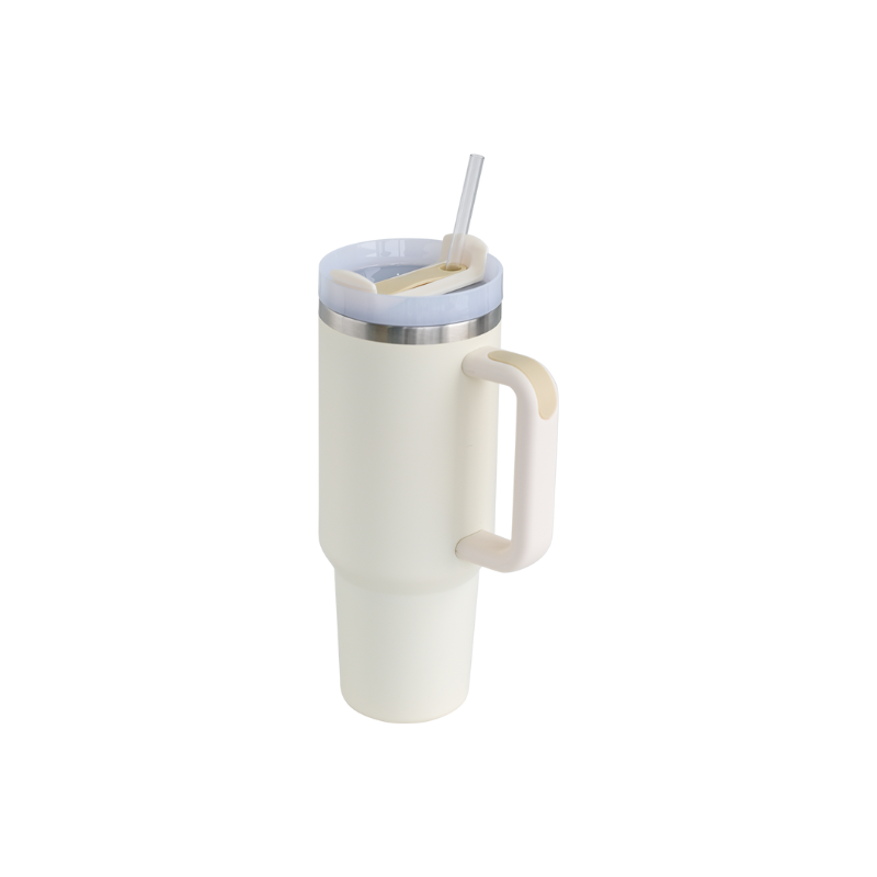 cream 1200ml Aero Double Wall Insulated Car Mug 1200ml cream Aero insulated car mug – branded stainless steel mug for commuting, events, or giveaways