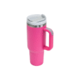 1200ml hot pink Aero double wall insulated car mug – custom promotional drinkware for corporate gifting or travel events