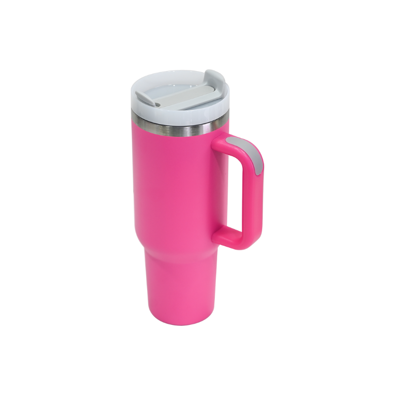 hot pink 1200ml Aero Double Wall Insulated Car Mug 1200ml hot pink Aero double wall insulated car mug – custom promotional drinkware for corporate gifting or travel events