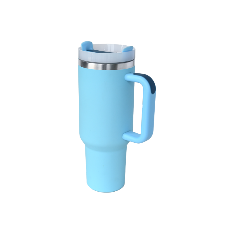 ice blue 1200ml Aero Double Wall Insulated Car Mug Custom 1200ml Ice Blue Aero double wall insulated mug – sleek branded travel mug for executive gifts or corporate use