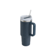 Reusable 1200ml navy stainless steel Aero car mug – sustainable promotional gift for trade shows or employee appreciation