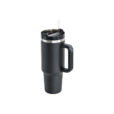 Reusable 1200ml black stainless steel Aero car mug – sustainable promotional gift for trade shows or employee appreciation