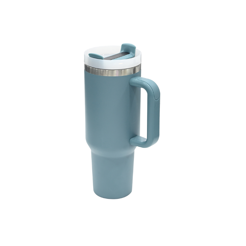 oxford blue 1200ml Aero Double Wall Insulated Car Mug Large 1200ml oxford blue vacuum insulated Aero car mug – personalised drinkware ideal for long drives, road trips, or staff gifts