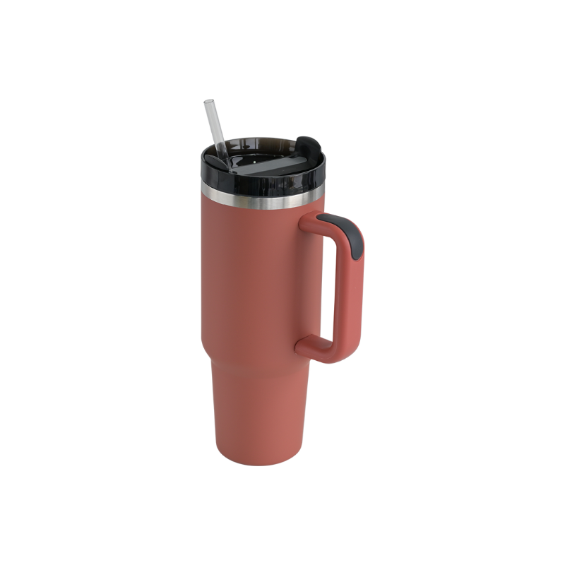 rust 1200ml Aero Double Wall Insulated Car Mug Large 1200ml rust vacuum insulated Aero car mug – personalised drinkware ideal for long drives, road trips, or staff gifts