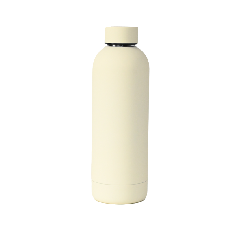 cream Custom Cream 500ml Soft Touch Water Bottle