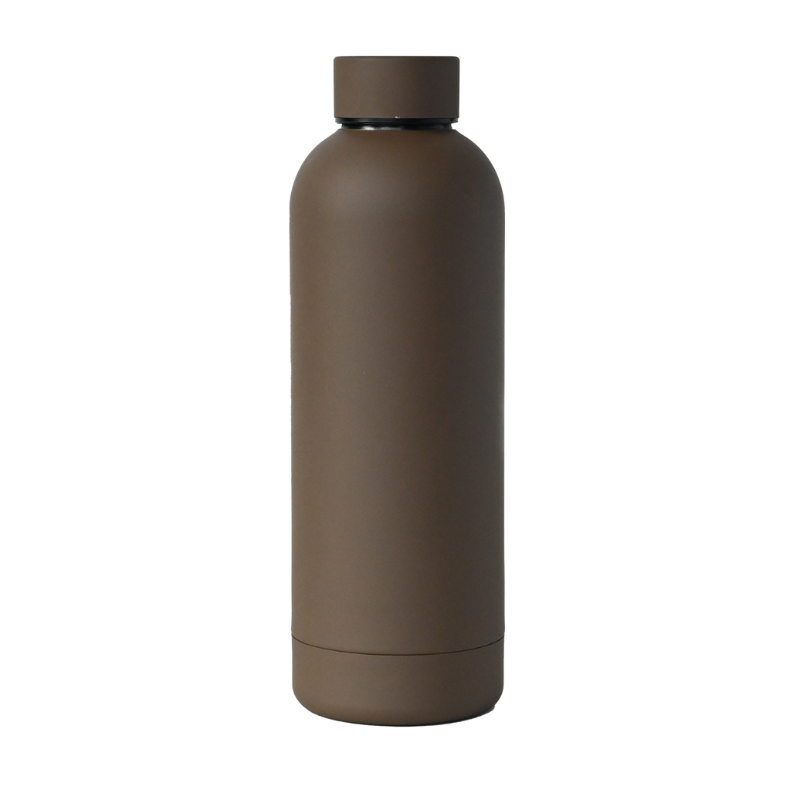 dark brown cocae Custom dark brown 500ml Soft Touch Water Bottle