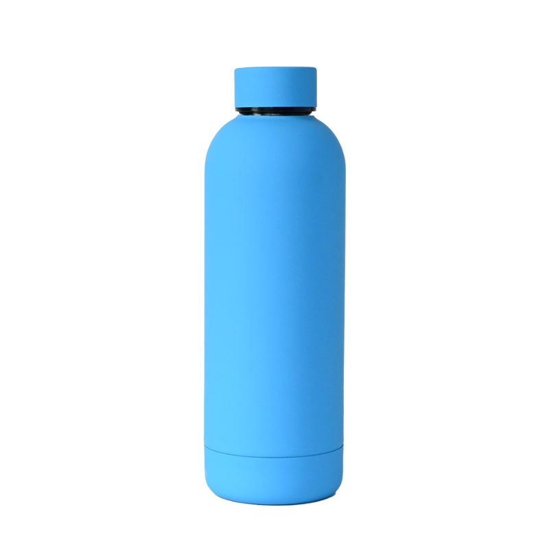 myra blue Custom Myra Blue 500ml Soft Touch Water Bottle