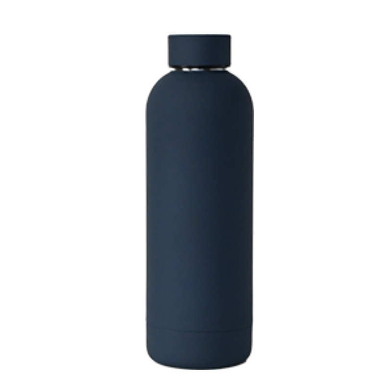 navy Custom Navy 500ml Soft Touch Water Bottle