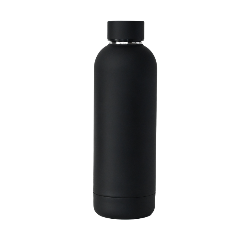 onyx Custom Black 500ml Soft Touch Water Bottle
