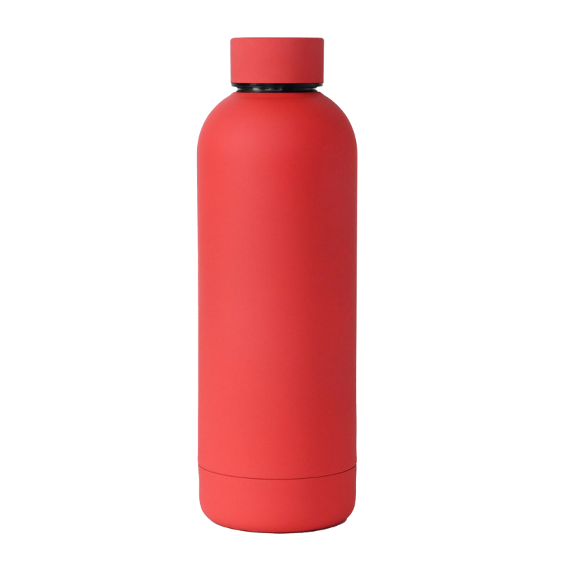 red Custom Red 500ml Soft Touch Water Bottle