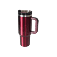 1200ml metallic red Aqua insulated car mug – branded stainless steel mug for commuting, events, or giveaways