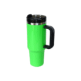 1200ml neon green Aqua insulated car mug – branded stainless steel mug for commuting, events, or giveaways