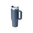 1200ml matte oxford blue Aqua insulated car mug – branded stainless steel mug for commuting, events, or giveaways