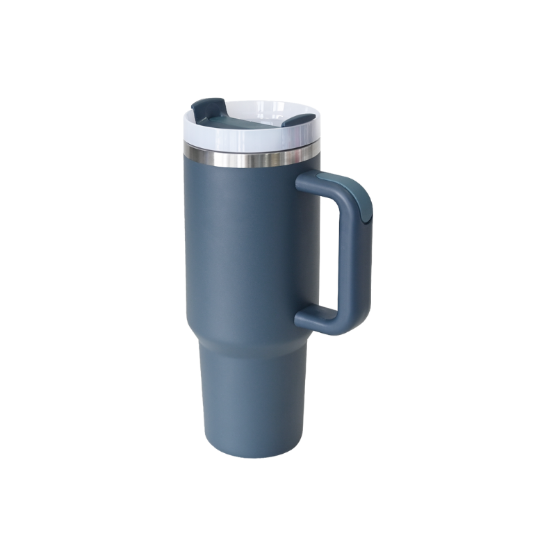 oxford blue 1200ml Aqua Double Wall Car Tumbler 1200ml matte oxford blue Aqua insulated car mug – branded stainless steel mug for commuting, events, or giveaways