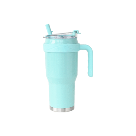 Reusable 1200ml aqua Aspire double wall tumbler – sustainable promotional drinkware for trade shows or business campaigns