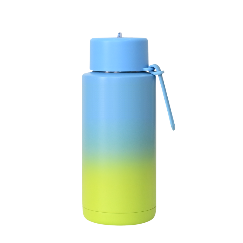 gradient blue green Custom 1000ml gradient blue green Zenith Ceramic Reusable Bottle