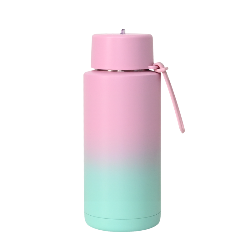 gradient pink aqua Custom 1000ml gradient pink aqua Zenith Ceramic Reusable Bottle