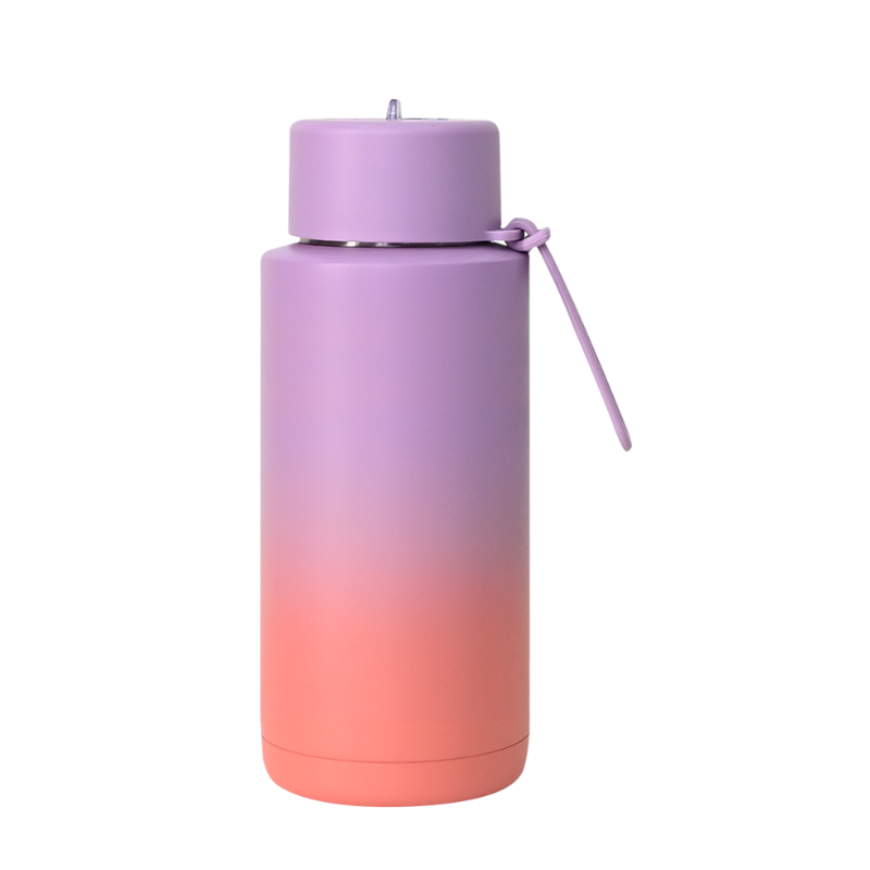 gradient purple pink Custom 1000ml gradient Zenith Ceramic Reusable Bottle