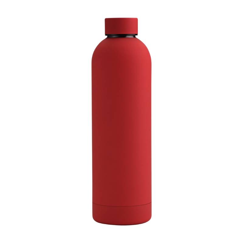 red Custom red 750ml Soft Touch Water Bottle with logo
