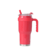 Ergonomic 1200ml gloss red Aspire vacuum car tumbler – ideal custom drinkware for commuters, road trips, or staff appreciation gifts