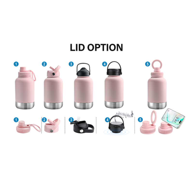 18 (1) Custom 1000ml EcoPet Portable Water Bottle with Dual Bowls