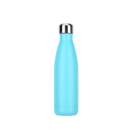 Promotional 500ml Kola matt aqua Vacuum Bottle with logo printed