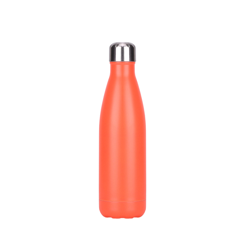 ORANGE Promotional 500ml Kola matt orange Vacuum Bottle with logo printed