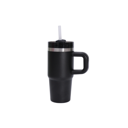 415ml black mini insulated tumbler – compact personalised tumbler for on-the-go coffee or corporate branding