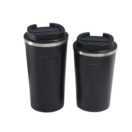 Luna Pomotional Stainless Steel Insulated Black Coffee Cup – 380ml & 510ml