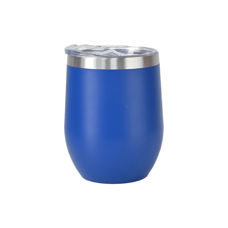 blue Personalised 350ml Matt blue Double Wall Vacuum Insulated Wine Tumbler