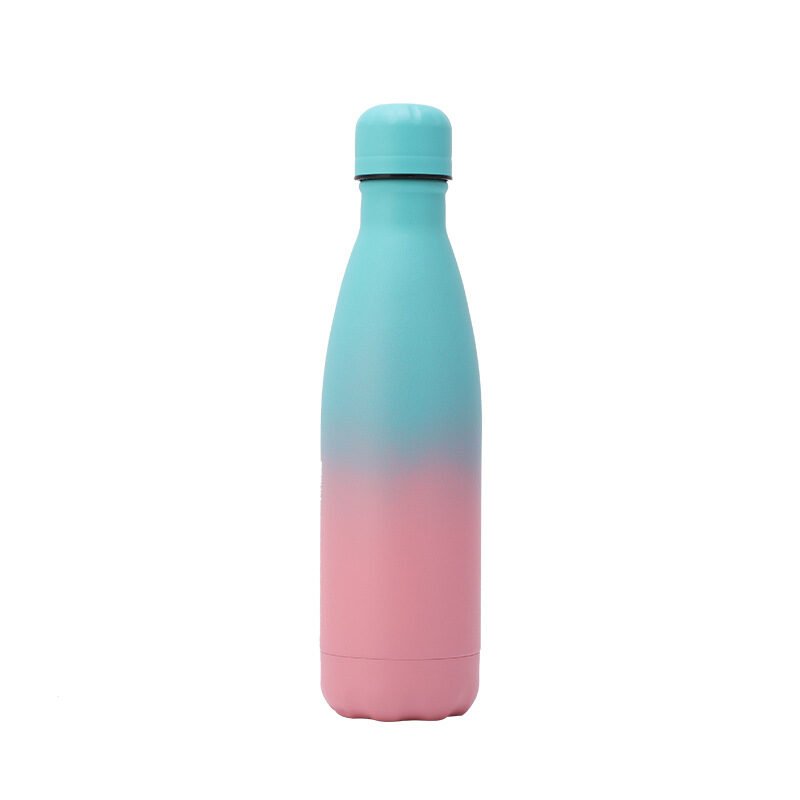 blue pink Custom 500ml Kola Gradient Stainless Steel Drink Bottles