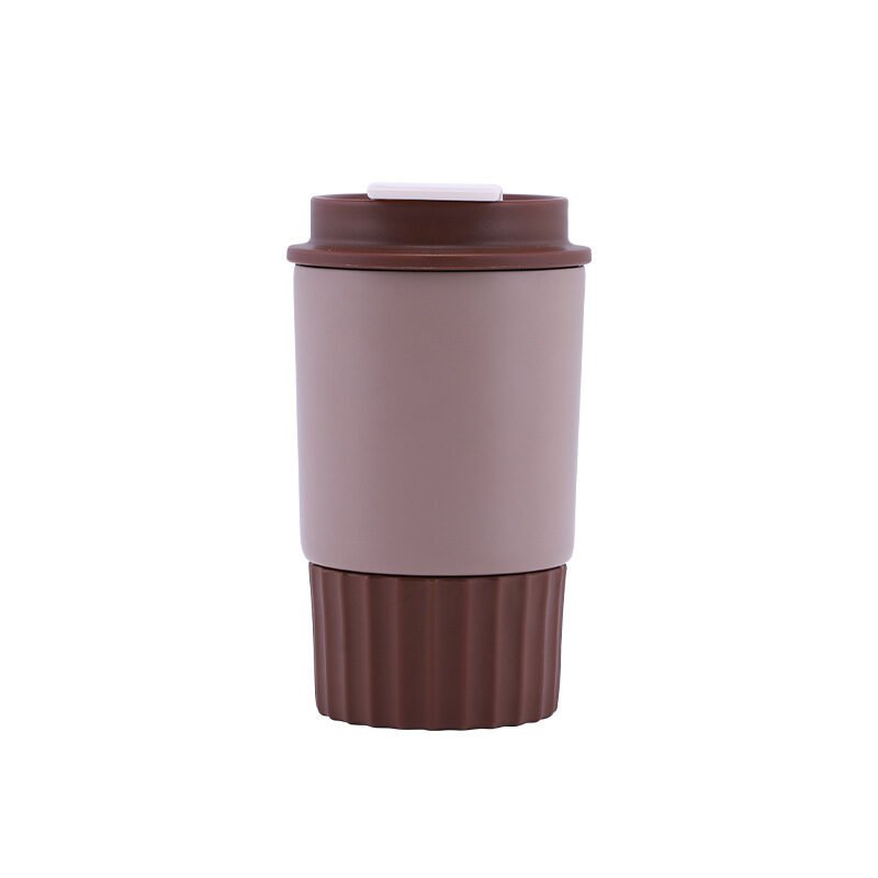 cream Custom Purple 350ml Insulated Stainless Steel Coffee Cup