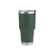 Reusable dark green 900ml stainless steel vacuum tumbler with contoured design – sustainable custom drinkware for eco-conscious promotions