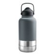 Promotional 1000ml EcoPet BPA-Free Travel Hydration Set for Dogs -dark grey