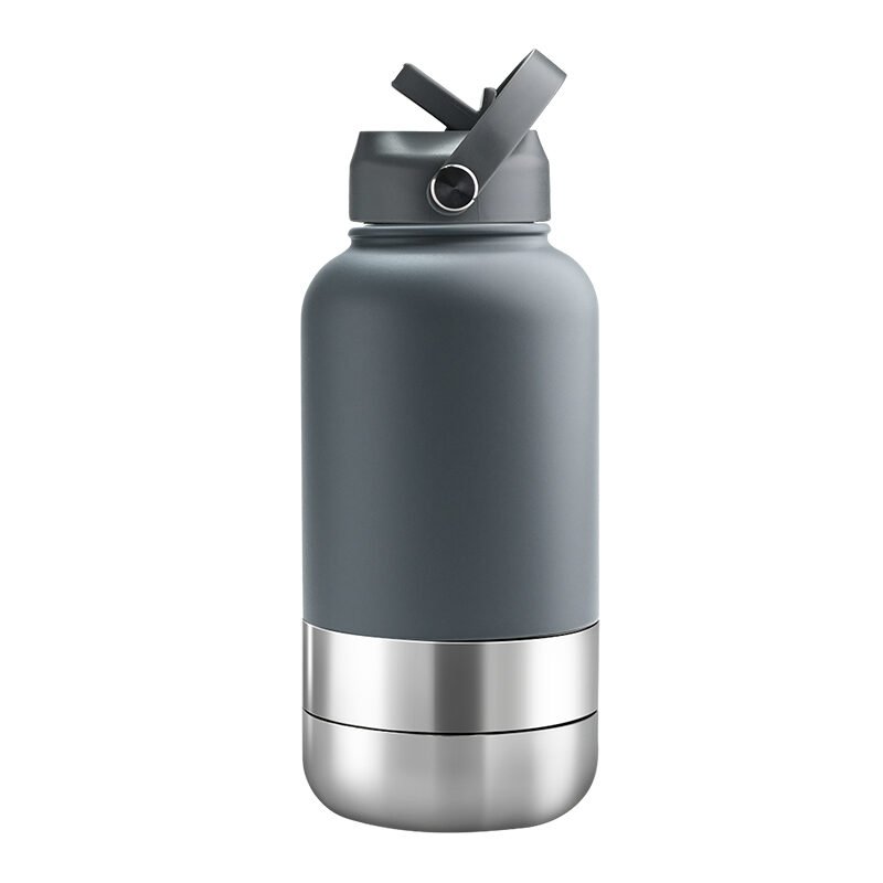 dark grey Personalised EcoPet dark grey BPA-Free Dog Adventure Feeding and Drinking Solution 1000ml