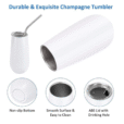 Custom 180ml Stainless Steel Champagne Tumbler