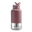 Personalised EcoPet rose BPA-Free Dog Adventure Feeding and Drinking Solution 1000ml