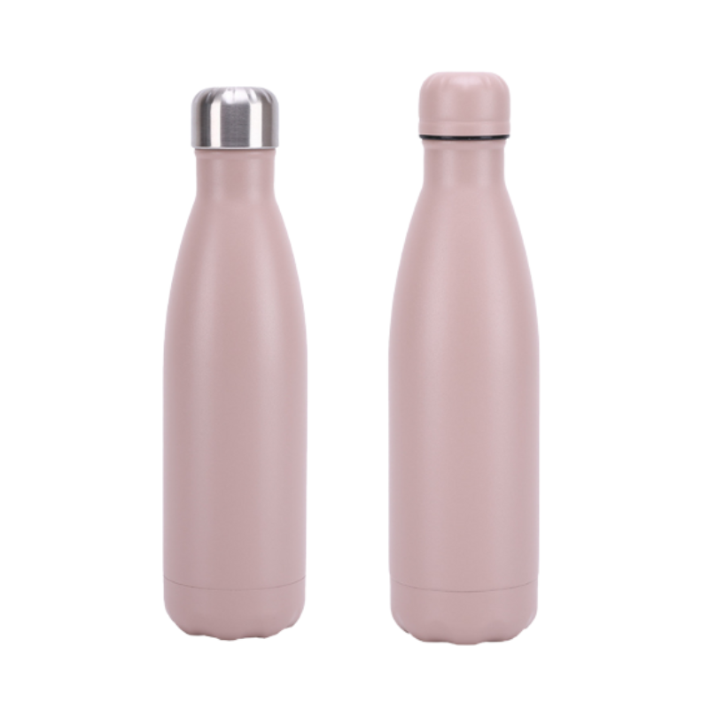 dusty rose Custom 500ml Kola Dusty Rose Powder Coated Vacuum Bottle