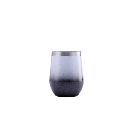 Custom 350ml gradient white black Rainbow Paint Finished Double Wall Vacuum Wine Tumbler