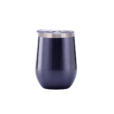 Promotional 350ml Gloss Gunmetal Finished Double Wall Vacuum Wine Tumbler - With Rim