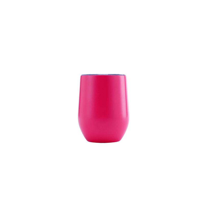 hoot pink Custom 350ml Gloss Hot Pink Finished Double Wall Vacuum Wine Tumbler - Without Rim