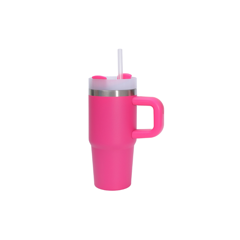 hot pink 1200ml hot pink Aero double wall insulated car mug – branded stainless steel travel mug for events or staff gifts