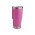 900ml hot pink sleek contoured vacuum tumbler – double wall stainless steel, perfect for commuting, travel, or office branding