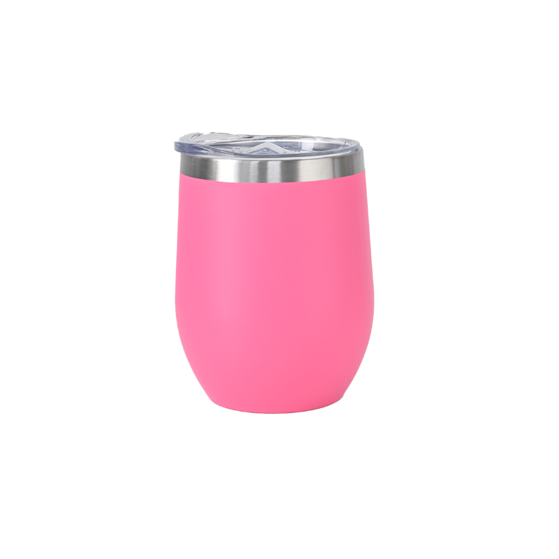 hot pink Personalised 350ml Matt Hot Pink Double Wall Vacuum Insulated Wine Tumbler