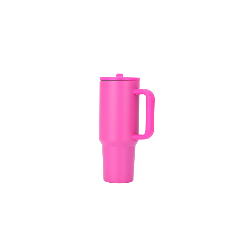hot pink 1200ml hot pink Sunrise thermal travel mug – personalised stainless steel drinkware for staff gifts or travel promotions