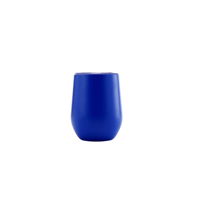 lapis blue Custom 350ml Gloss Lapis Blue Finished Double Wall Vacuum Wine Tumbler - Without Rim