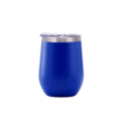 Promotional 350ml Gloss Lapis Blue Finished Double Wall Vacuum Wine Tumbler - With Rim