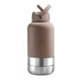 Personalised EcoPet light brown BPA-Free Dog Adventure Feeding and Drinking Solution 1000ml
