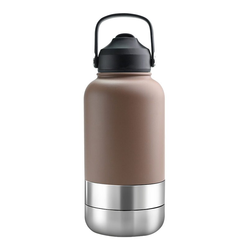 light brown Promotional 1000ml EcoPet BPA-Free Travel Hydration Set for Dogs - light brown